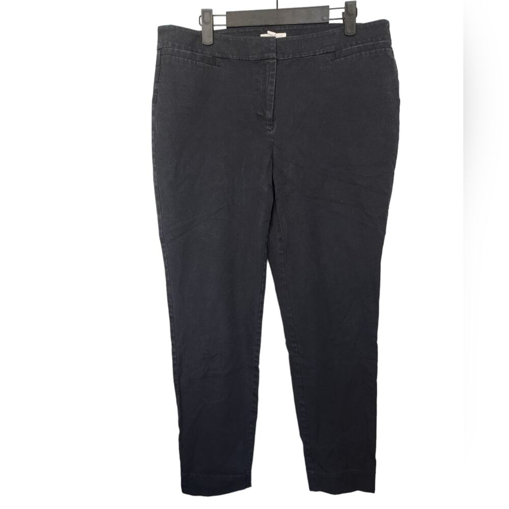 Eileen Fisher Organic Cotton Stretch Cuffed Trouser Pants Medium